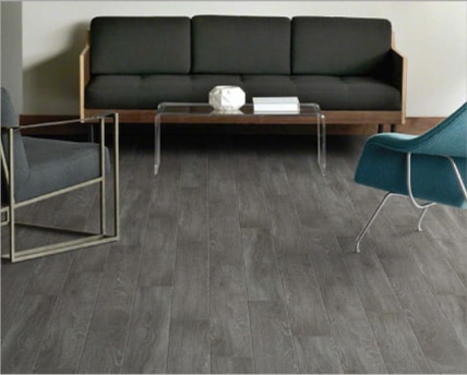 Gray vinyl tile flooring